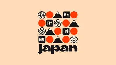 A logo with black text and orange circles and flowers