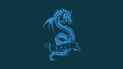 A blue dragon with a banner