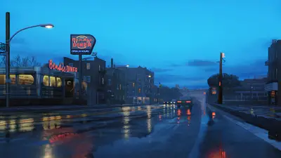 A road with cars driving on it