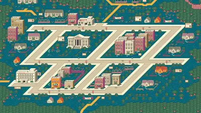 A video game screen shot of a city